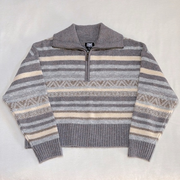 Frye Sweaters - FRYE Fair Isle Knit sweater with high neck/ half zipper - wool blend